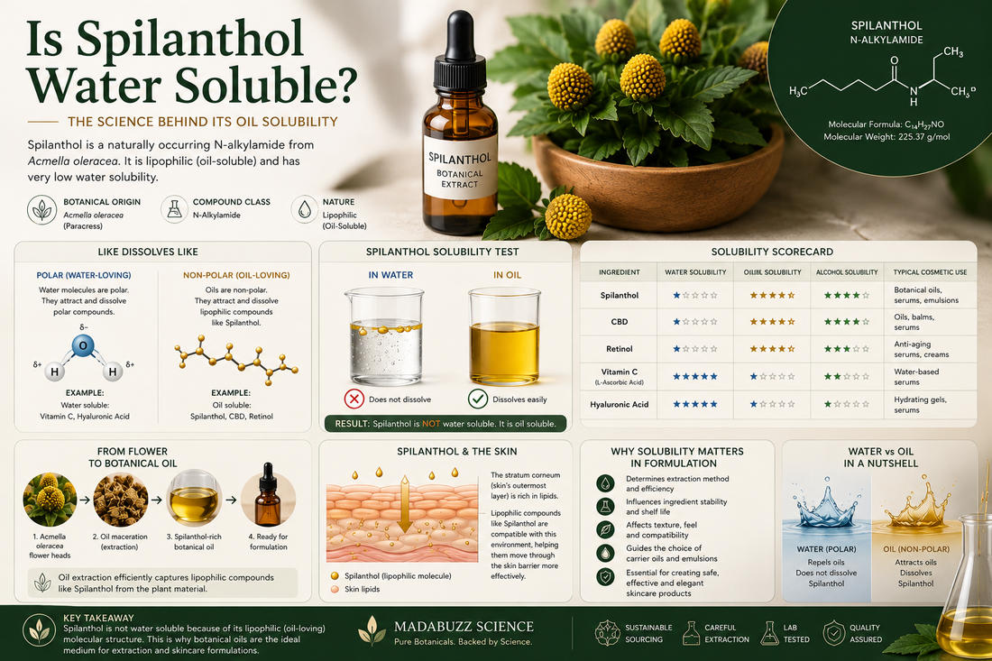 Is Spilanthol Water Soluble?