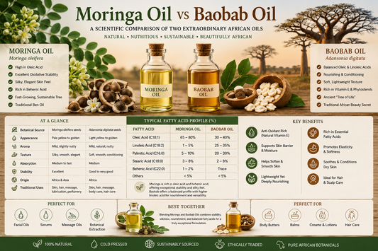 Moringa Oil vs Baobab Oil: Which Carrier Oil Is Better for Skin and Botanical Extraction?