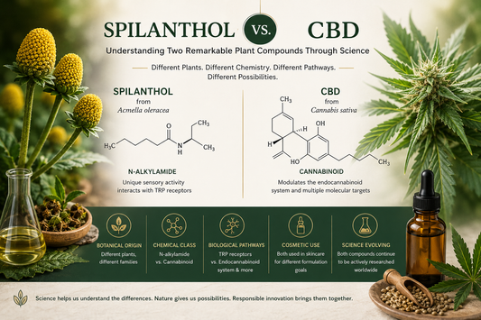 Spilanthol vs. CBD: What's the Difference? A Scientific Comparison for Skincare & Botanical Science