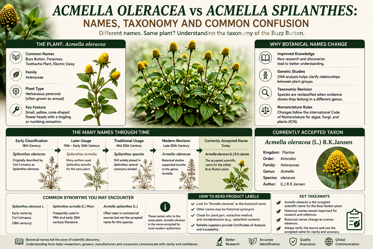 Acmella oleracea vs Acmella spilanthes: Understanding Botanical Taxonomy